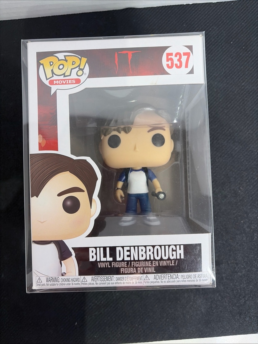 Funko Pop! Vinyl: It - Bill Denbrough (w/ Flashlight) #537 w/ protector